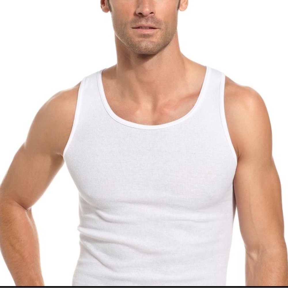SUN TEES MEN’S ATHLETIC TANK 100% COTTON 7 PACK - WHITE (NEW WITH TAGS)